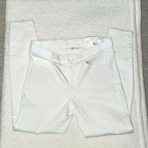 J. Jill NWT White Stretch Denim Ankle Legging Size 10